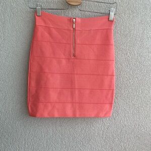 Rayon Bandage Mini Skirt - Fitted Pencil Bodycon